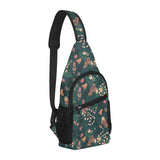 Snake forest pattern All Over Print Chest Bag