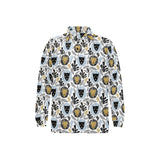 Lion Pattern Print Design 05 Men's Long Sleeve Polo Shirt