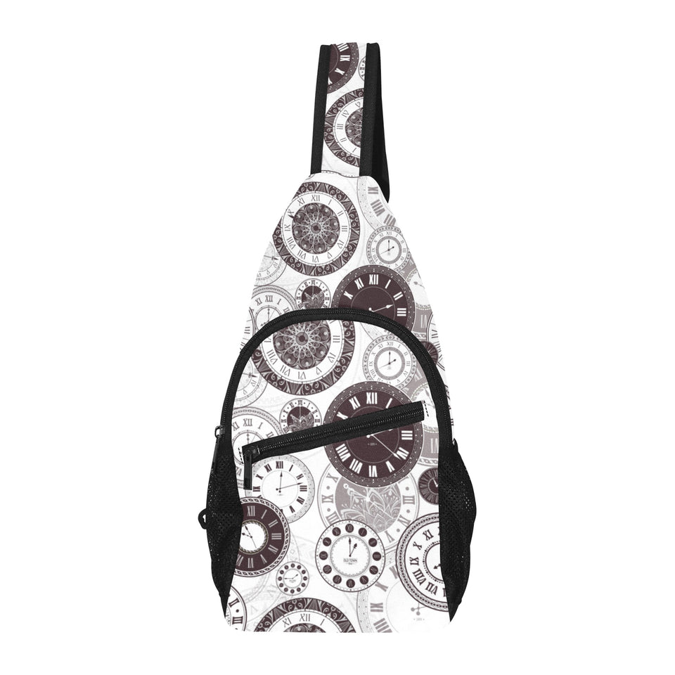 Classic vintage clock pattern All Over Print Chest Bag