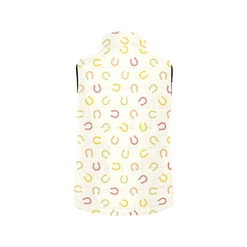 Horseshoes Pattern Print Design 02 Women's Padded Vest