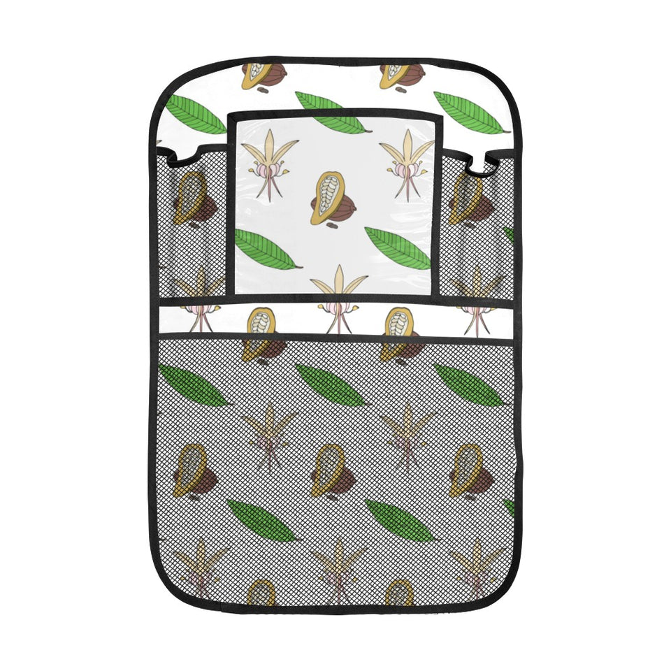 Color hand drawn cacao pattern Car Seat Back Organizer