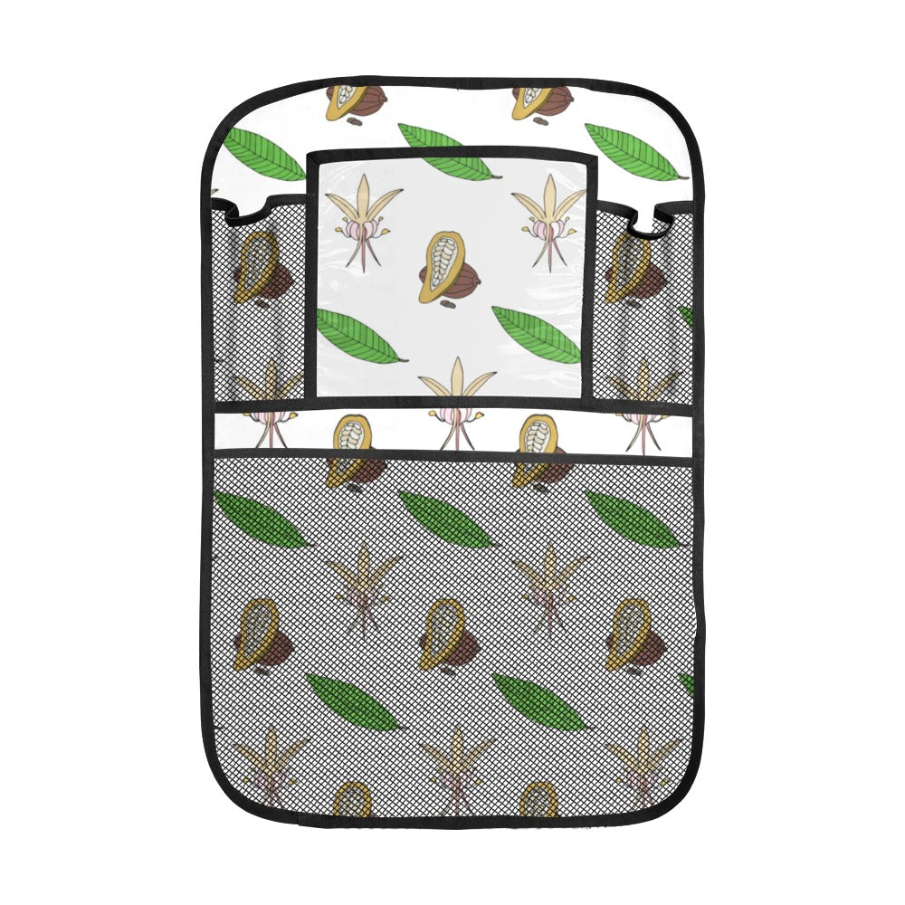 Color hand drawn cacao pattern Car Seat Back Organizer