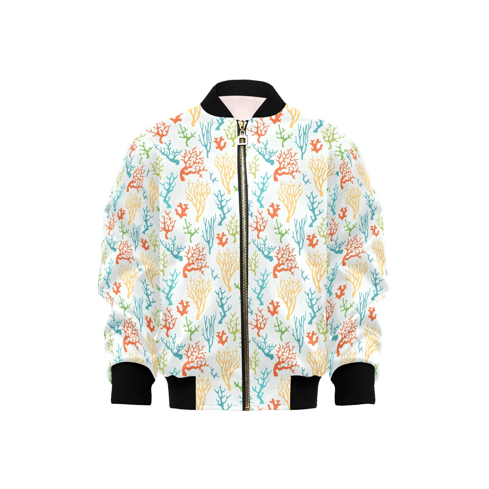 Coral Reef Pattern Print Design 02 Kids' Boys' Girls' Bomber Jacket