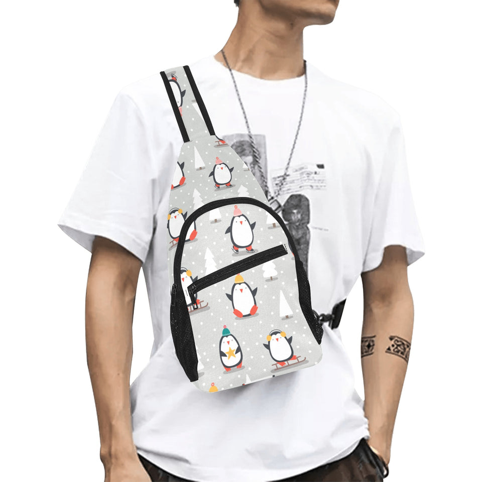 Cute Penguin christmas pattern All Over Print Chest Bag