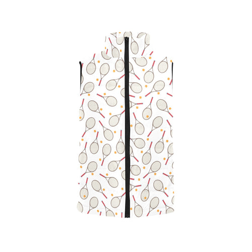 Tennis Pattern Print Design 04 Women's Padded Vest