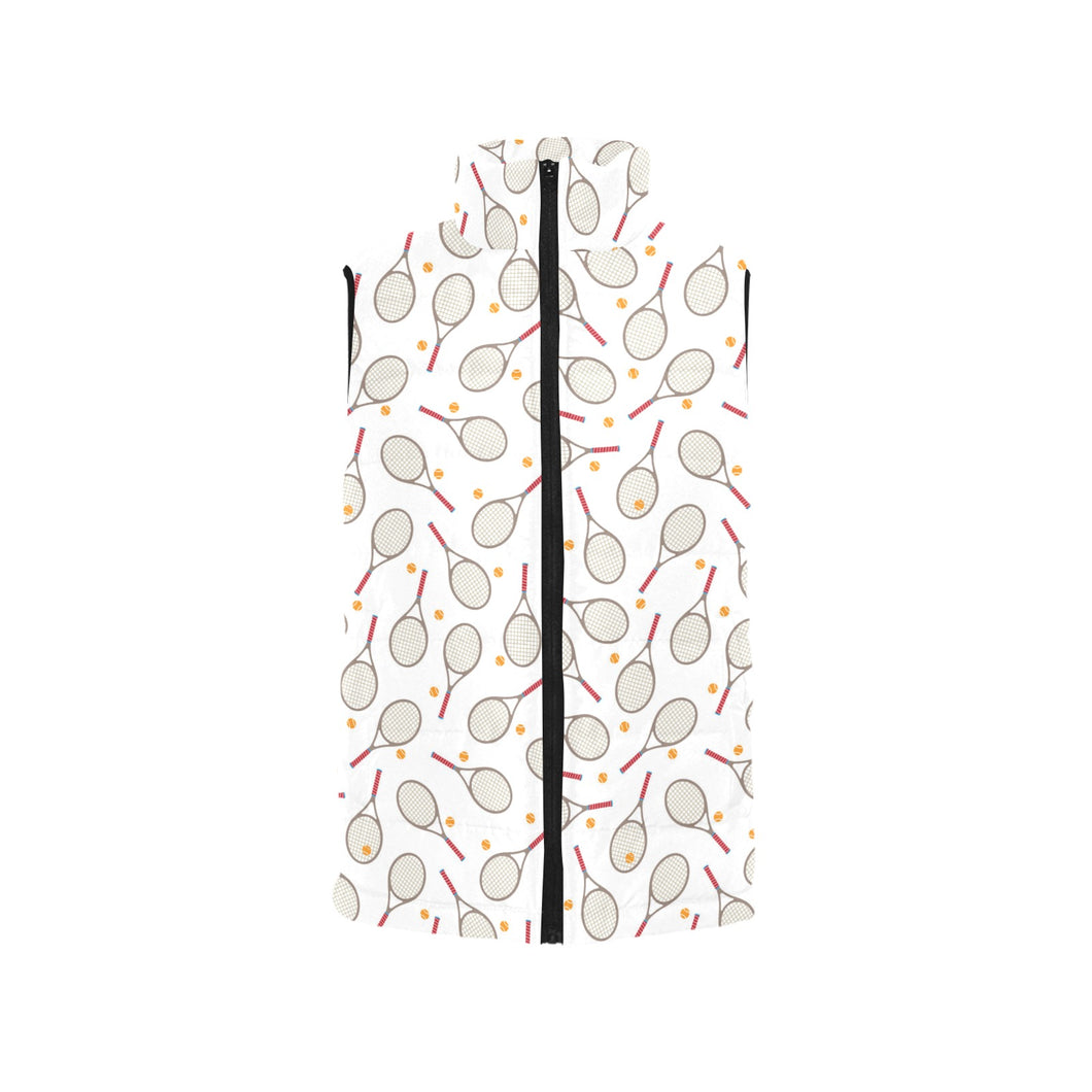Tennis Pattern Print Design 04 Women's Padded Vest