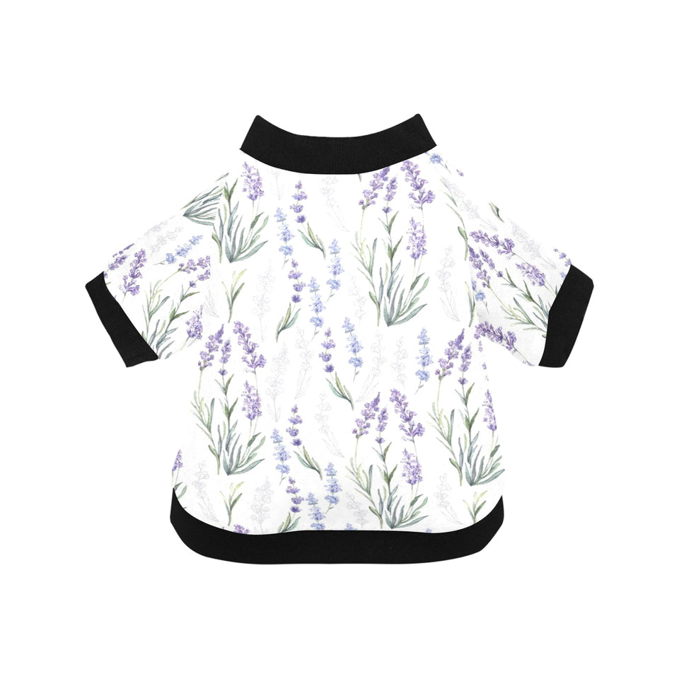Hand painting Watercolor Lavender All Over Print Pet Dog Round Neck Fuzzy Shirt