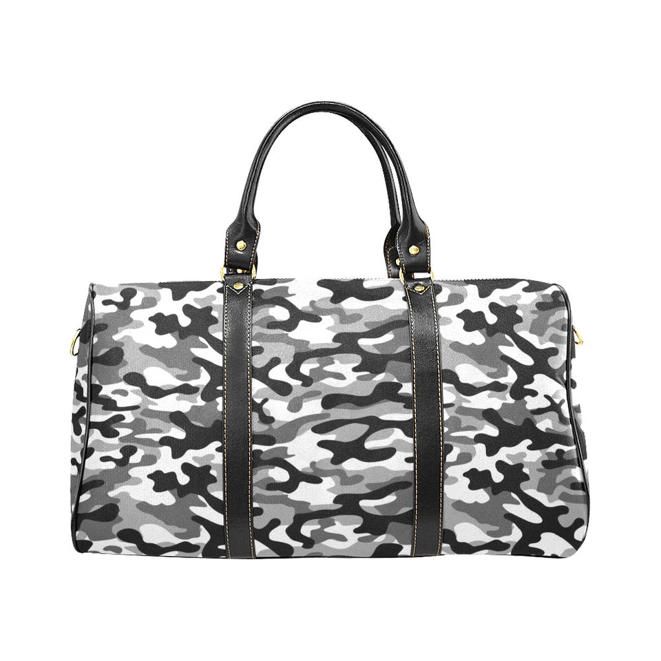 Black white camouflage pattern Travel Bag