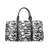 Black white camouflage pattern Travel Bag