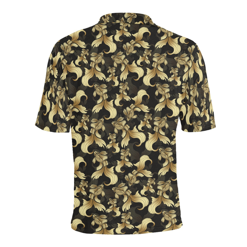 Goldfish Pattern Print Design 01 Men's All Over Print Polo Shirt