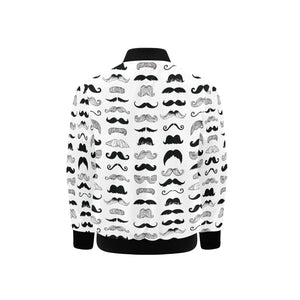 Mustache Beard Pattern Print Design 04 Kids' Boys' Girls' Bomber Jacket