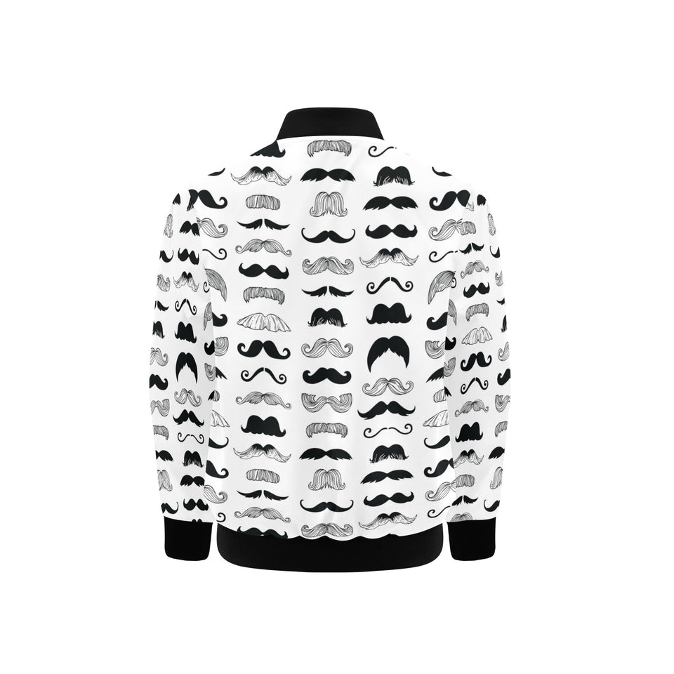 Mustache Beard Pattern Print Design 04 Kids' Boys' Girls' Bomber Jacket