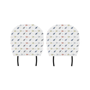 Cute helicopter star pattern Car Headrest Cover