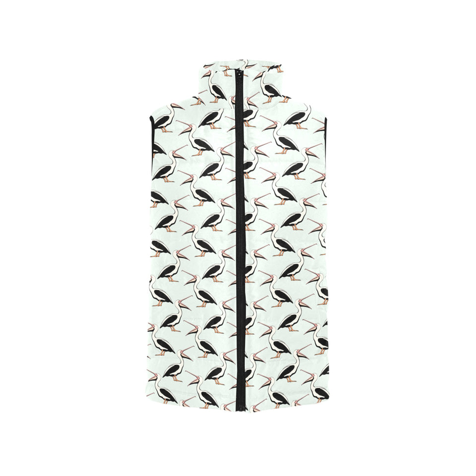 Pelican Pattern Print Design 02 Women's Padded Vest