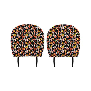 Goldfish Pattern Print Design 03 Car Headrest Cover