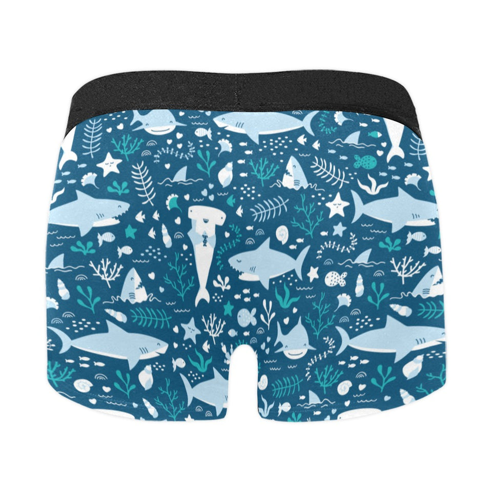 Cute shark pattern Men's All Over Print Boxer Briefs Men's Underwear