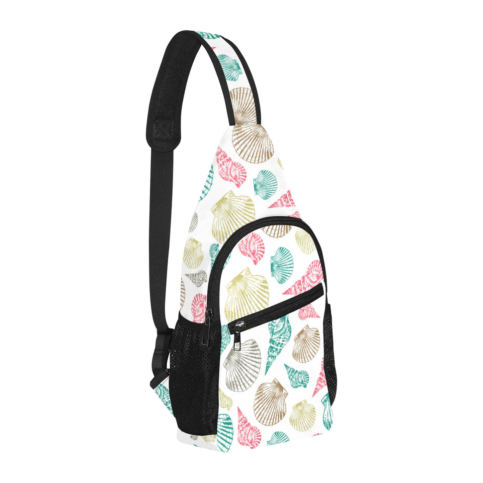 Colorful shell pattern All Over Print Chest Bag