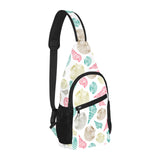 Colorful shell pattern All Over Print Chest Bag