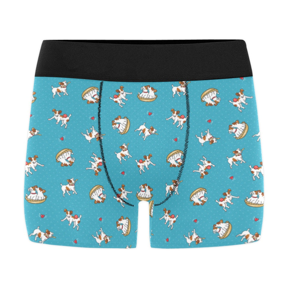 Jack Russel Pattern Print Design 03 Men's All Over Print Boxer Briefs Men's Underwear