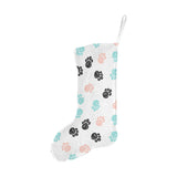Dog Paws Pattern Print Design 04 Christmas Stocking