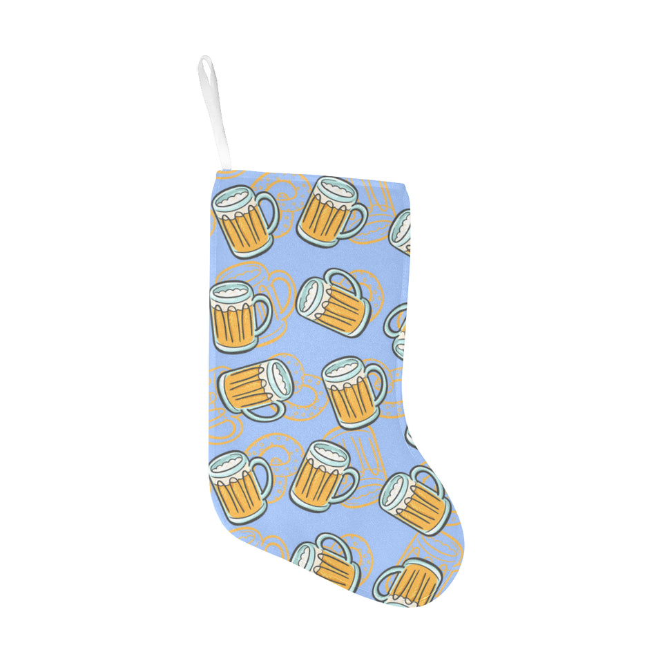 Beer pattern Christmas Stocking