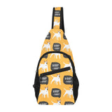 Bull Terrier Pattern Print Design 03 All Over Print Chest Bag