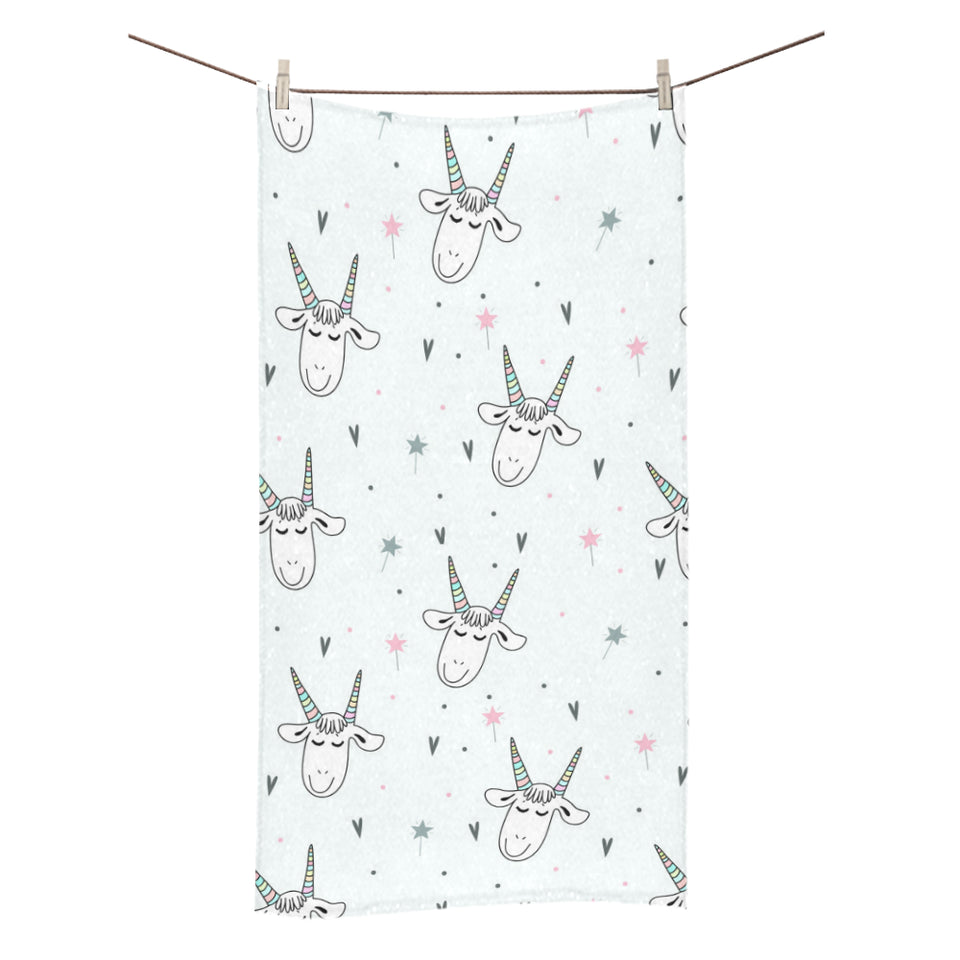 Cute goat design pattern Bath Towel