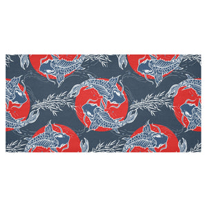 Koi Fish Carp Fishs hand drawn japanese art Tablecloth