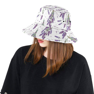 lavender flower design pattern Unisex Bucket Hat