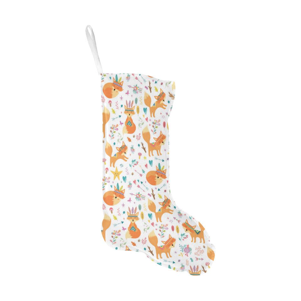 cute tribal fox pattern Christmas Stocking
