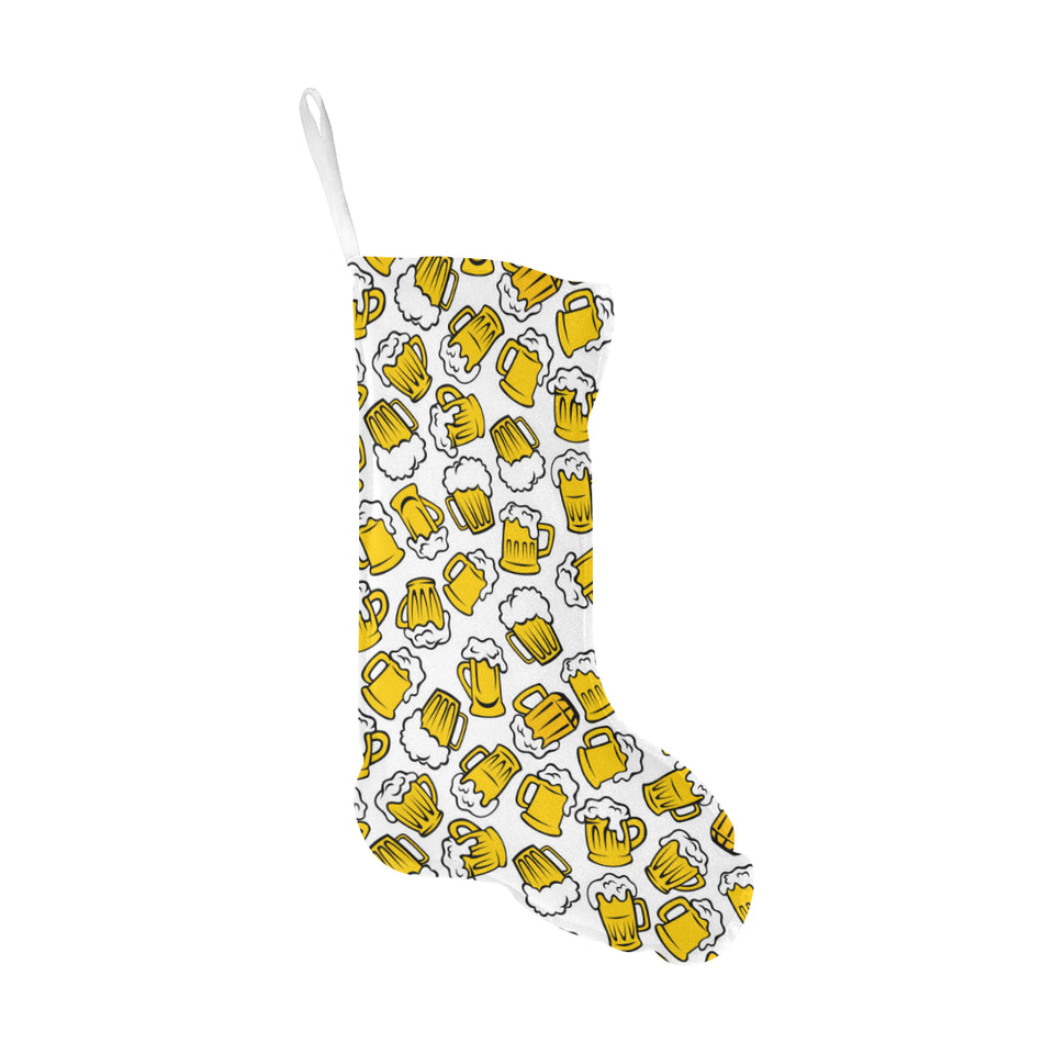 Beer design pattern Christmas Stocking