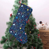 Music Notes Pattern Print Design 03 Christmas Stocking