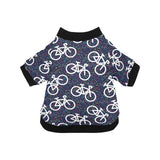 Bicycle Pattern Print Design 03 All Over Print Pet Dog Round Neck Fuzzy Shirt