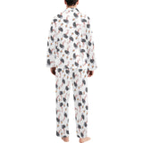 Ostrich Pattern Print Design 02 Men's Long Pajama Set