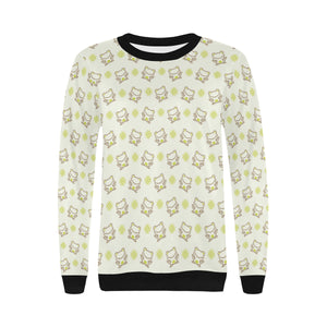 Cute cartoon frog baby pattern Women's Crew Neck Sweatshirt