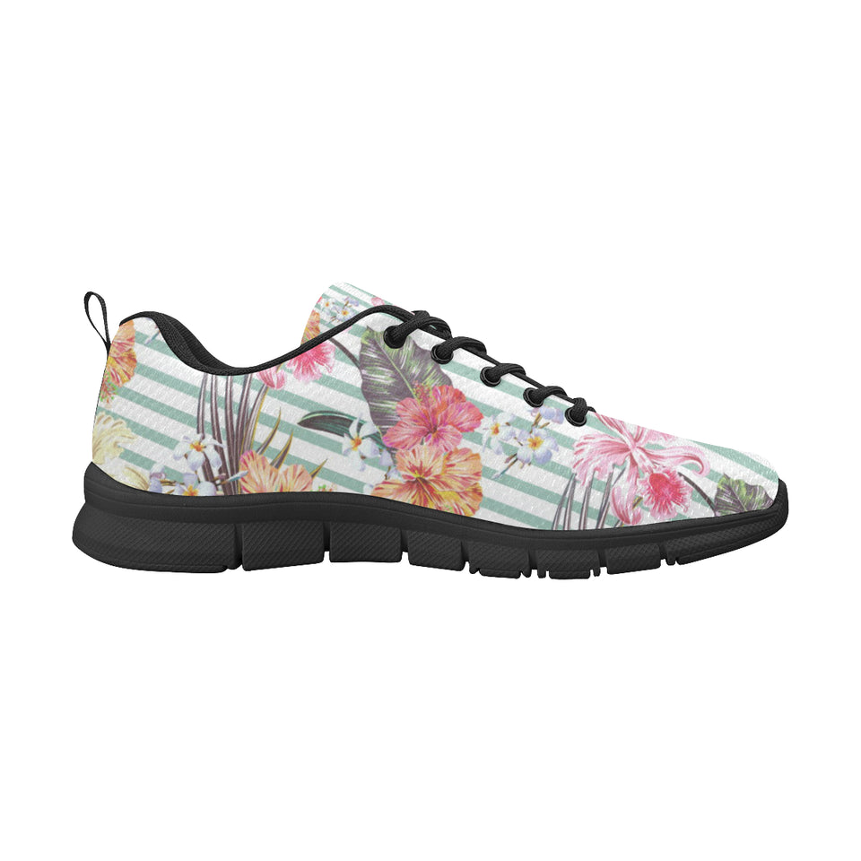 Colorful orchid flower pattern Women's Sneaker Shoes