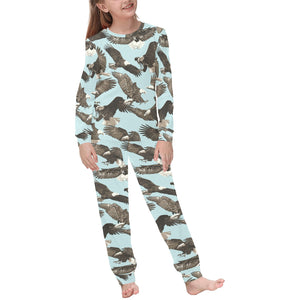 Eagle Pattern Print Design 01 Kids' Boys' Girls' All Over Print Pajama Set
