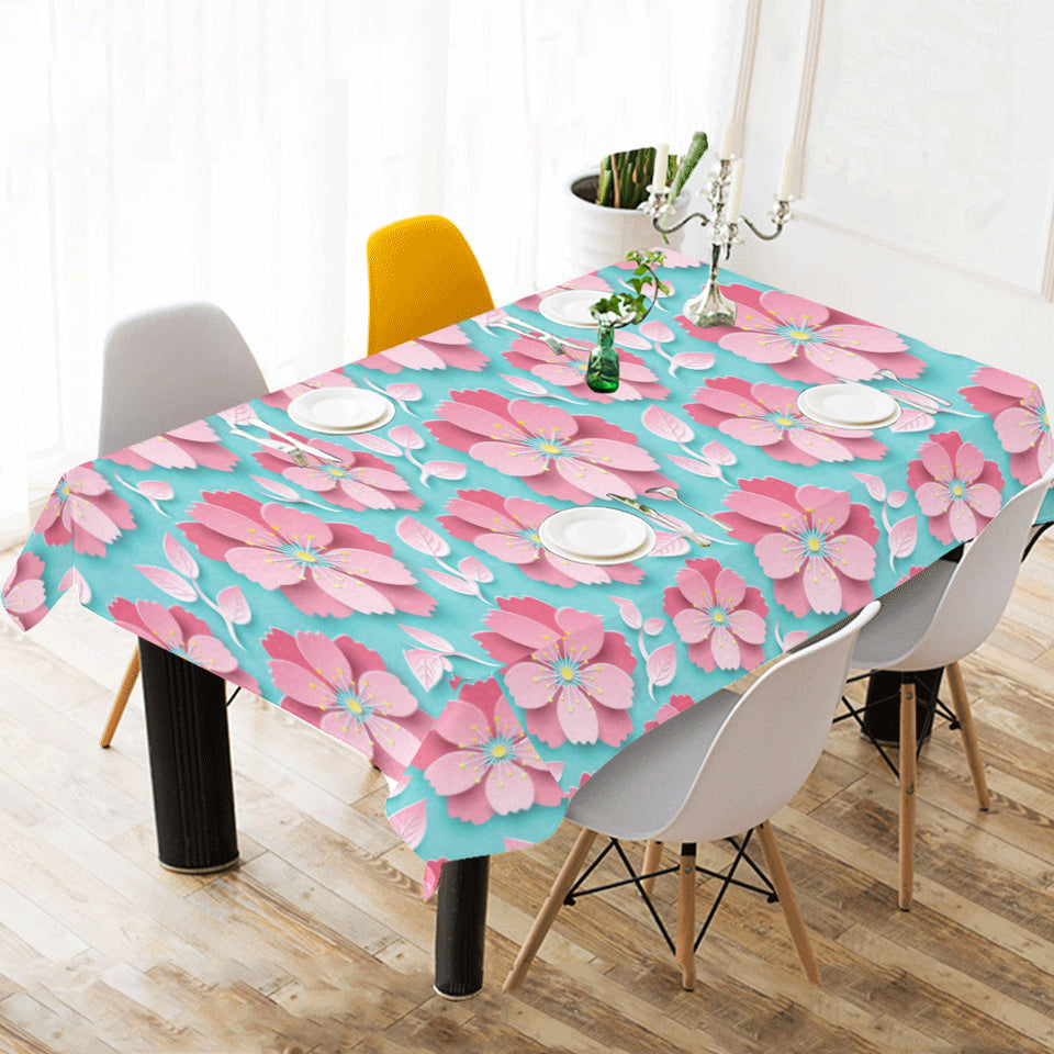 3D sakura cherry blossom pattern Tablecloth