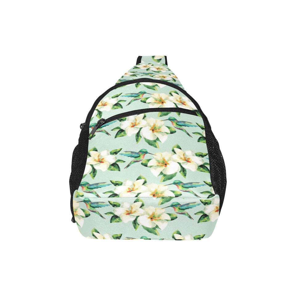 Hummingbird Pattern Print Design 01 All Over Print Chest Bag
