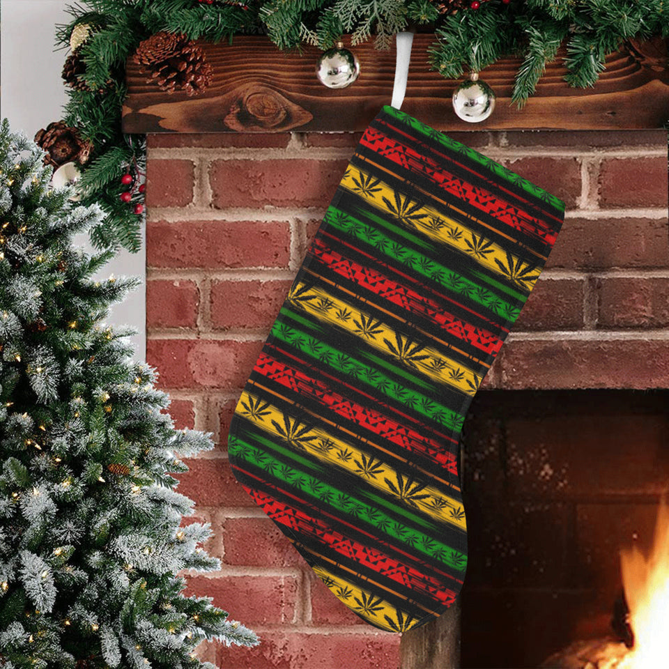 Canabis Marijuana Weed Pattern Print Design 04 Christmas Stocking
