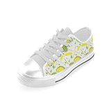 Durian pattern background Men's Low Top Shoes White