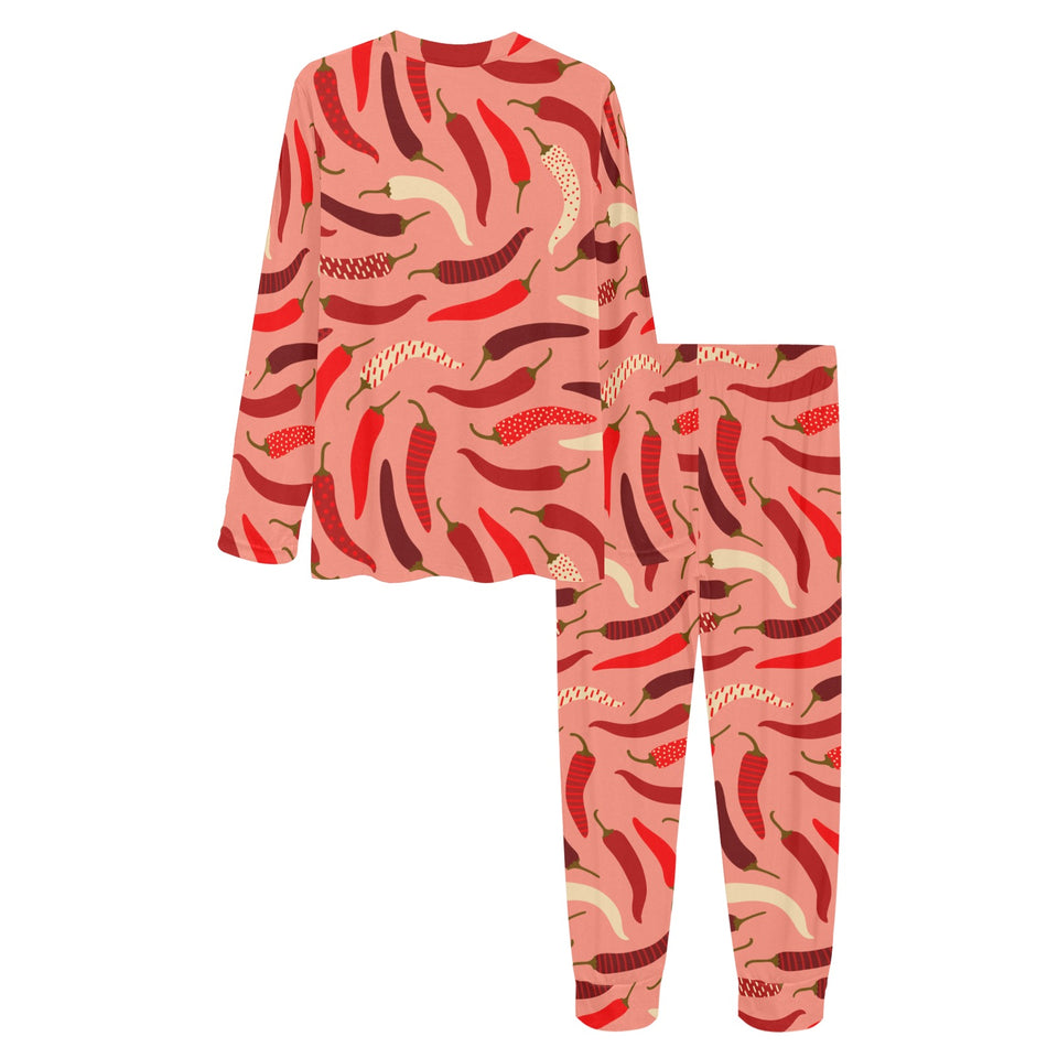 Beautiful Chili peppers pattern Women's All Over Print Pajama Set