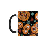 Pumpkin flowers spiderweb Halloween theme Morphing Mug Heat Changing Mug