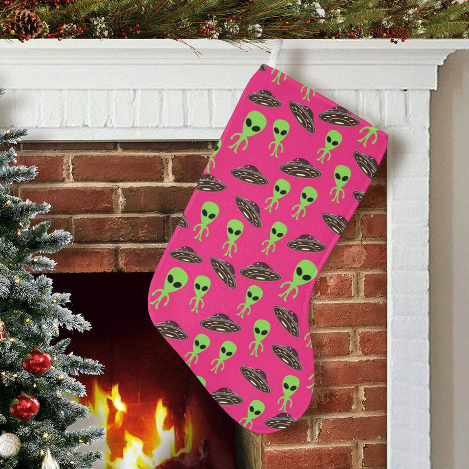 Alien Pattern Print Design 03 Christmas Stocking