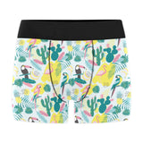 Cute parrot toucan flamingo cactus exotic leaves p Men's All Over Print Boxer Briefs Men's Underwear