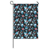 Skull flower roses leave pattern House Flag Garden Flag