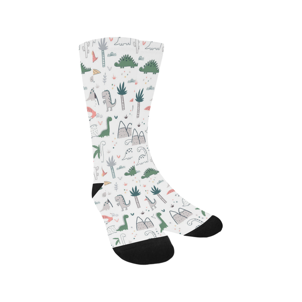 Cute cartoon dinosaurs tree pattern Crew Socks