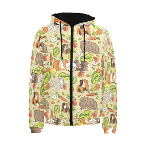 Guinea Pig Pattern Print Design 04 Men's Padded Hooded Jacket