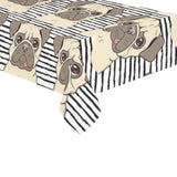 Happy pug pattern Tablecloth