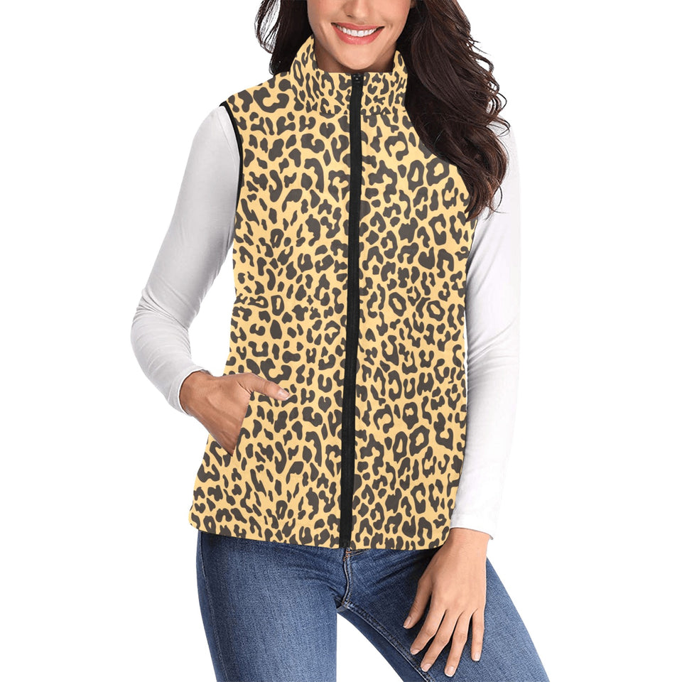 Leopard skin print Women's Padded Vest